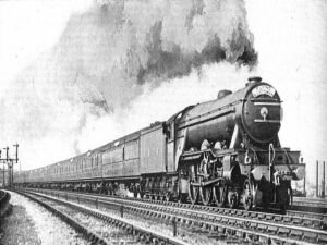 Flying_Scotsman_express_2547_Doncaster_CJ_Allen_Steel_Highway_1928_result