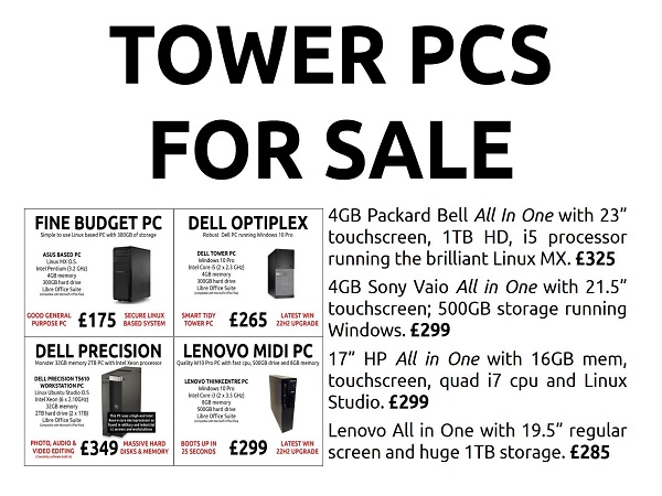 Desktop PCs for sale