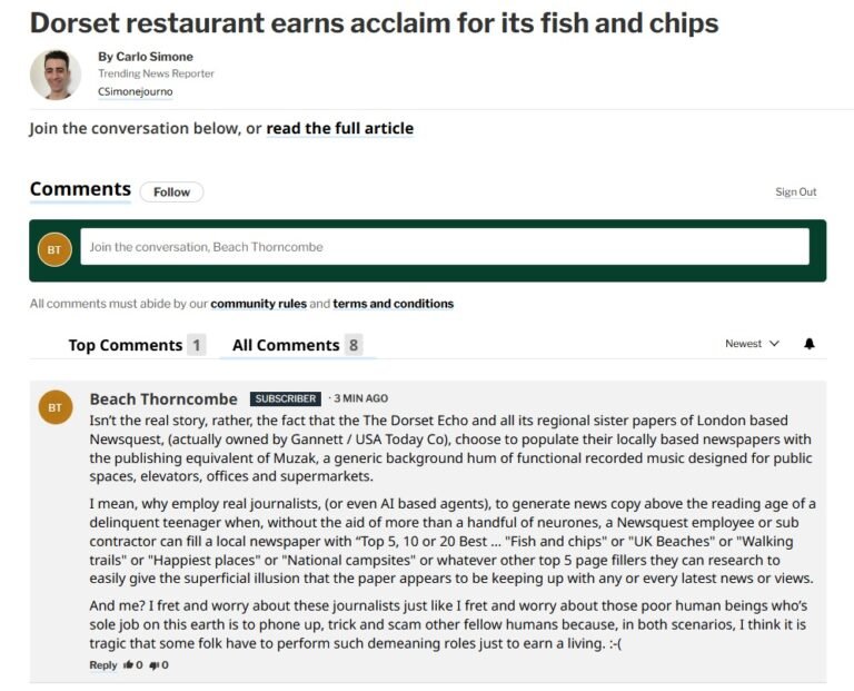 Letters Echo fish and chips